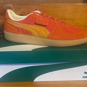 Puma Men's Orange and Yellow Sneakers
